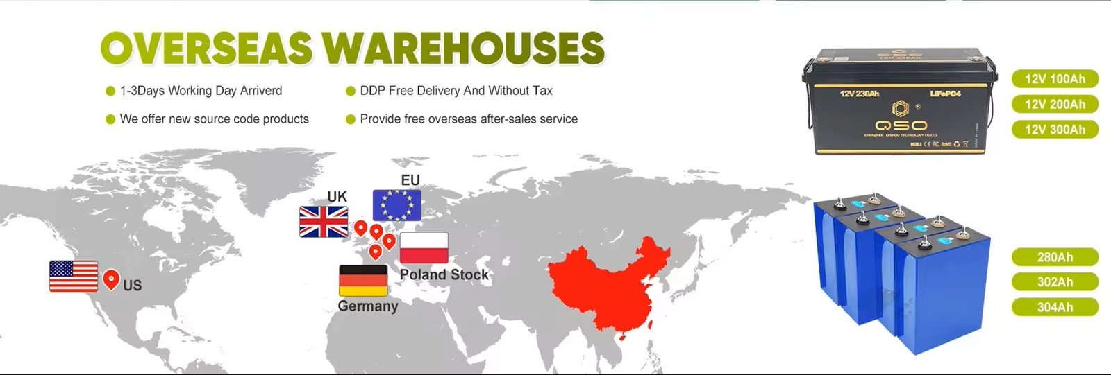 Overseas warehouses in EU, US, Germany, Poland - 5-7 day delivery