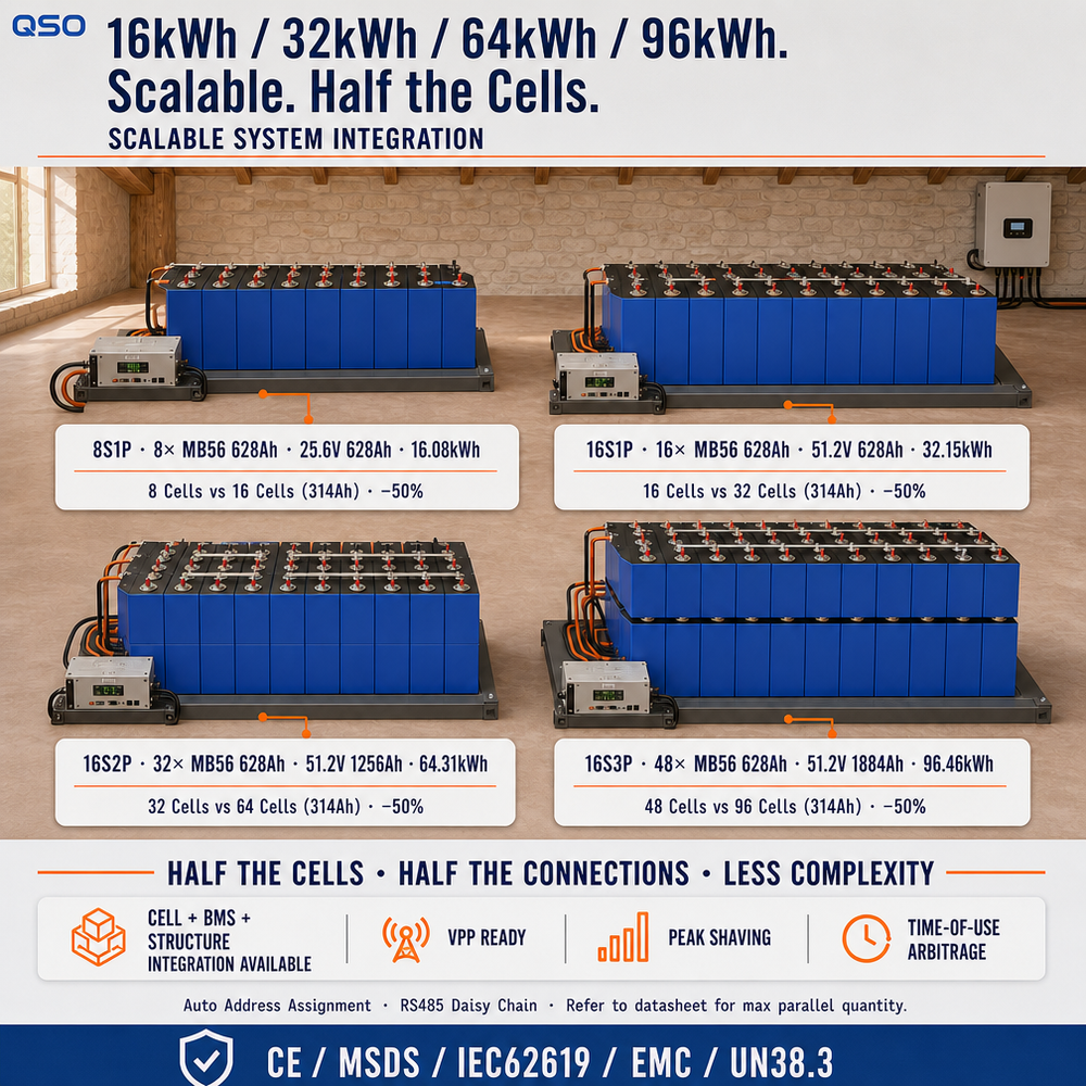 Prismatic 628Ah MB56 Lifepo4 Battery 680Ah 684Ah 640AH 668 680 628 Ah 650Ah 620AH 3.2V Shenzhen Qishou/Basen Batteria 660Ah Cell - image 5