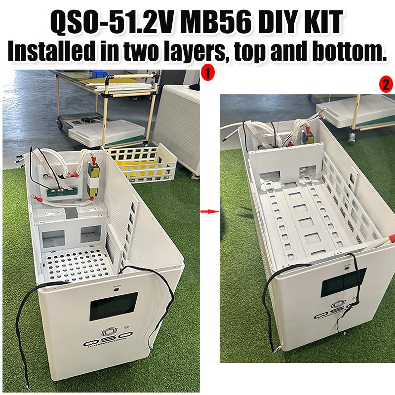 QSO Eu Stock 32Kwh MB56 Diy Box Kit with 16S JK Bms Jkess Caja 32 Kwh Kw 60Kwh 64Kwh 48V MB31 32Kw Lifepo4 Lithium Battery Case - image 5
