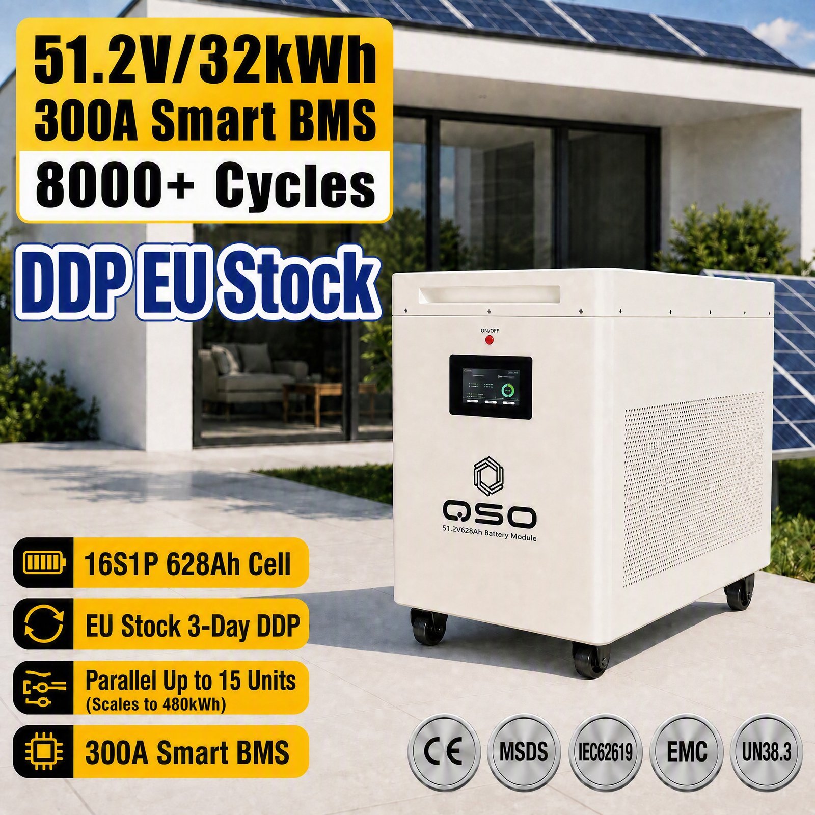 32Kw 51.2V 628AH MB56 32Kwh 48V Lifepo4 Ion Lithium Battery Pack Solar Bateria De 32kva 32 50 64 100 Kw Kva Kwh Home Thuis Accu