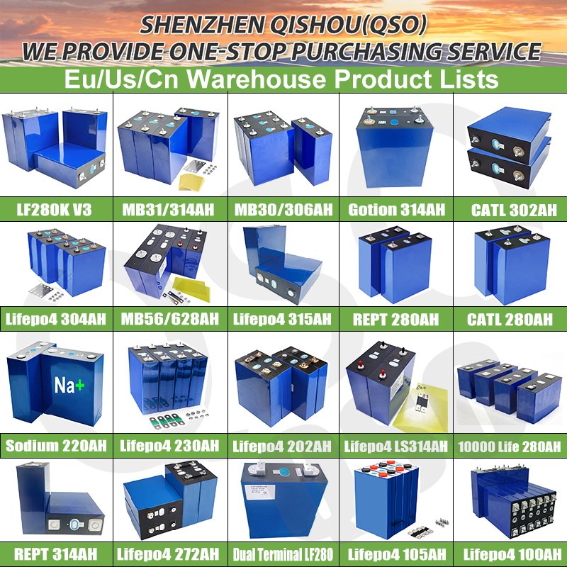 QSO 4S Smart Bms Lifepo4 12V 100Ah 250Ah 300Ah 400Ah 500Ah 100 200 300 400 500 Ah 24V Solar 12 Volt 200Ah Lithium Ion Battery - image 6