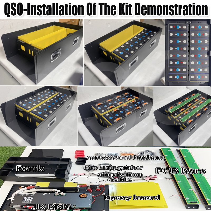 Qishou 48V 280 340 Diy Kit With 16S 200A Bms/JK/V19 15Kw 15Kwh 16Kwh 51.2V 340AH 300Ah 314Ah 280Ah Lifepo4 Battery Box/Case Rack - image 4