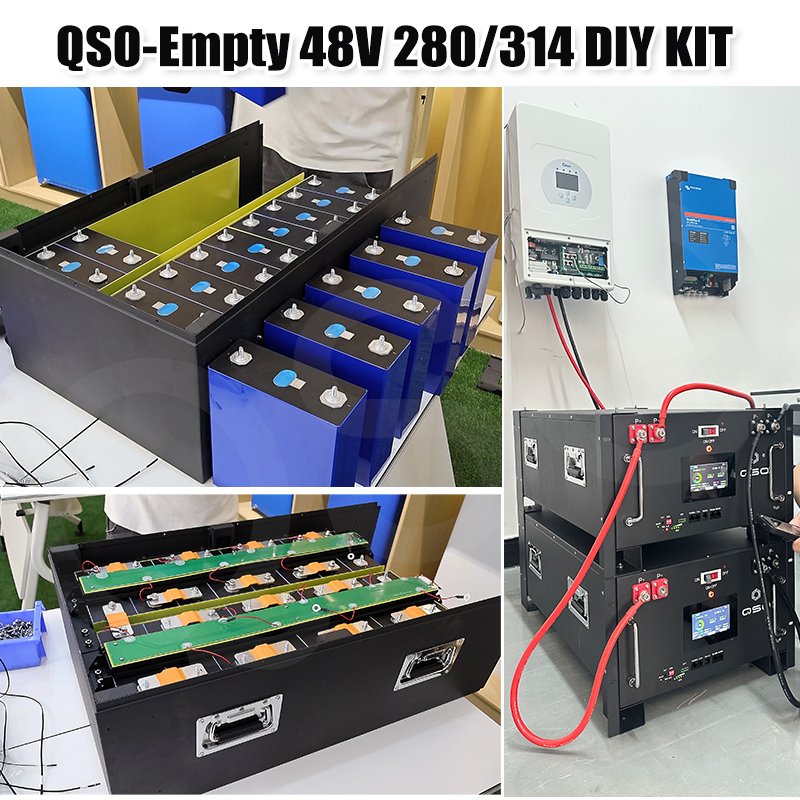 QSO Stackable 48V DIY Kit 16KW 15KWh 280AH 314AH 340AH LIFEPo4 Battery Box Rack for Pv off Grid Home Energy Storage/Solar System - image 2