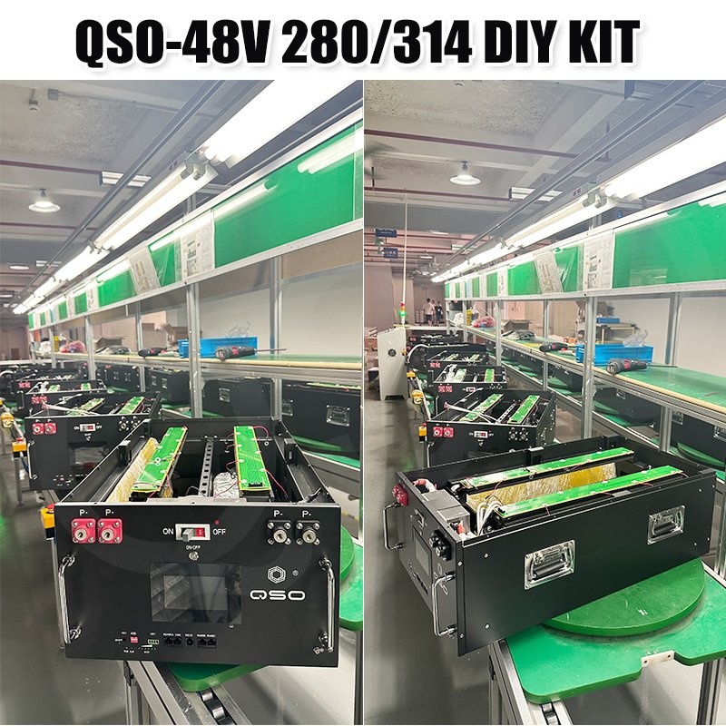 QSO Stackable 48V DIY Kit 16KW 15KWh 280AH 314AH 340AH LIFEPo4 Battery Box Rack for Pv off Grid Home Energy Storage/Solar System - image 6