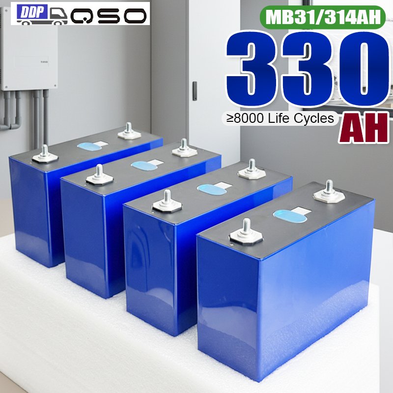 QSO DDP Eu Stock MB31 314AH Lifepo4 Cellule Lfp4 Lfp 1 3 314 340 360 Ah Amp 3.2V De Ue 360Ah Evemb31 330AH Lithium Battery Cell