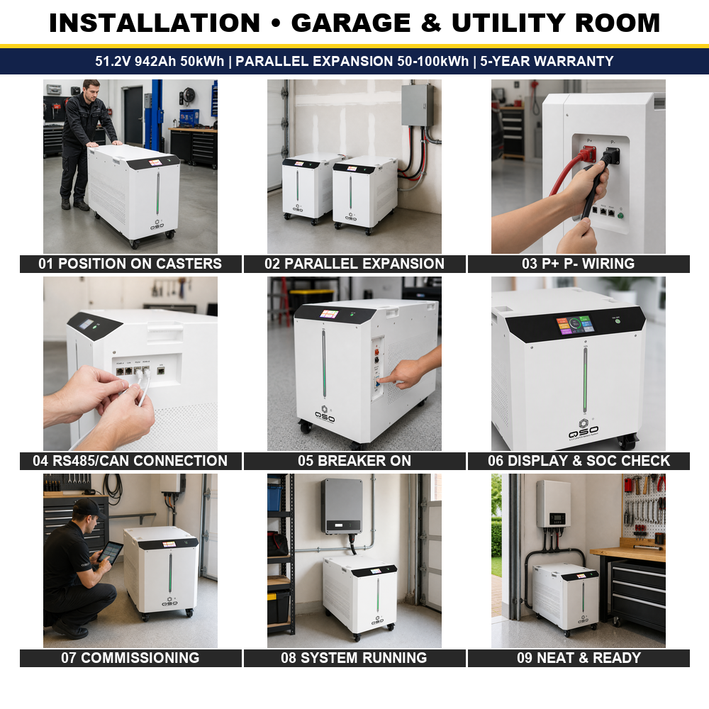 50 Kwh 51.2V 48V Lifepo4 Battery Pack Stockage Solaire 48Kwh 100KWH Lfp Batteria De Litio Au Lithium 50kwh Accu for Solar System - image 5