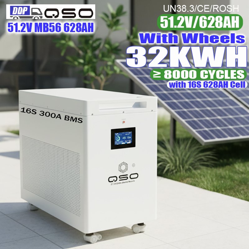 QSO Lifepo4 51.2V 628AH 32kwh Magazyn 32 kwh Pl 4nrgy 32kwh 600AH 48V Lithium Battery Pack Hektary Offgrid Poland Tv Eu Magazijn