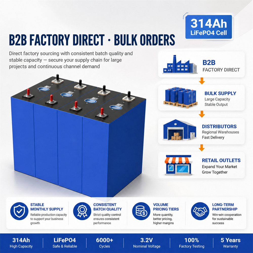 QSO Eu Stock REPT 314Ah 324Ah 314Pro 320AH 314 324 345 AH Battero 3.2V Lifepo 315Ah Pen Lithium REPT 345Ah Lifepo4 Battery Cell - image 3