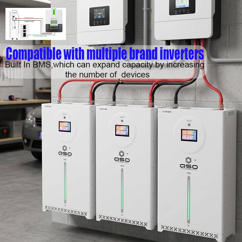 QSO 16Kwh 51.2V314Ah 51.2V 314AH Akumulator Storage Solar Life Po4 51.2V300Ah 15kwh Bateria De 48V Lifepo4 Lithium Battery Pack - image 2