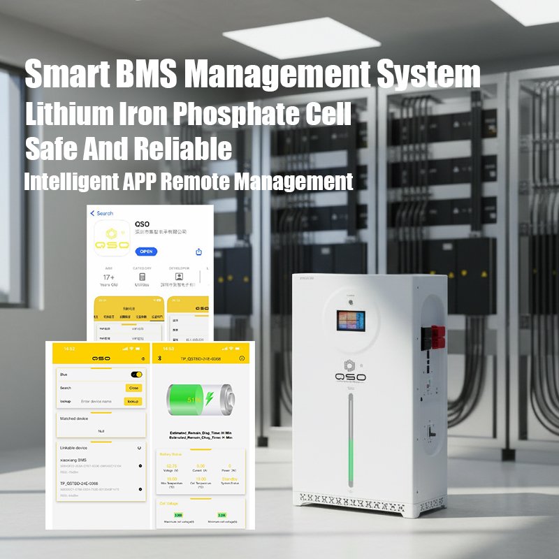 QSO 16Kwh 51.2V314Ah 51.2V 314AH Akumulator Storage Solar Life Po4 51.2V300Ah 15kwh Bateria De 48V Lifepo4 Lithium Battery Pack - image 4