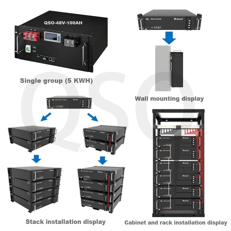 QSO Server Rack 51.2V 300Ah 314Ah 16KwH Thuisbatterij 20kwh 15Kw 10Kw Solar Speicher 16 kw 51.2 48 Volt 48V Lifepo4 Battery Pack - image 3