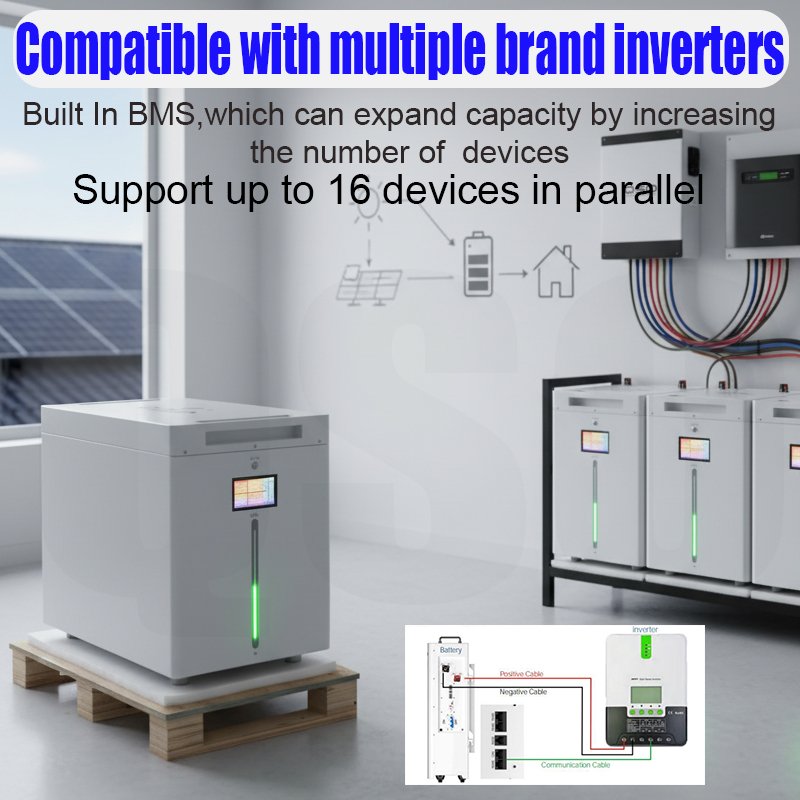 QSO 51.2V 4nrgy 32kwh Magazyn Energii 30kwh All in One 2 60 64 28 32 30 KWH Solar Energy System 48V Lifepo4 Lithium Battery Pack - image 5