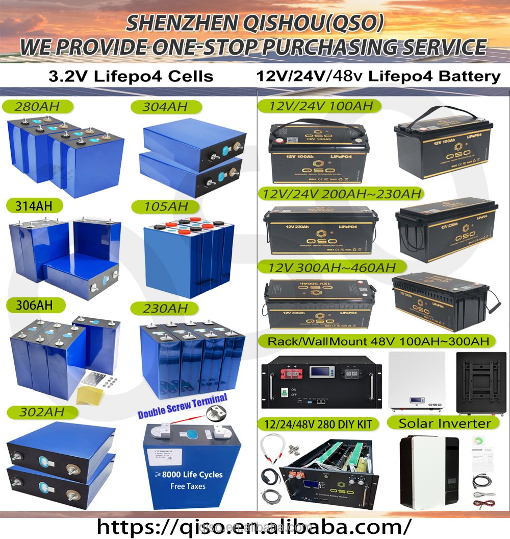 Shenzhen Qishou Factory Direct 3.2V Gotion 314Ah LiFePO4 Battery Cell for Solar Energy, EV 330ah 280ah 314ah Stock - image 4