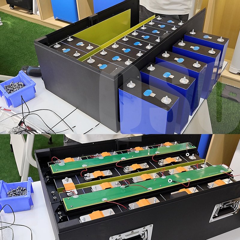 QSO Vertical EU Stock 48V 16KWh DIY Kit 280Ah 300Ah 320Ah Cell with 200A JK BMS Xr07 Scatola Della Batteria LiFePO4 Battery Box - image 3