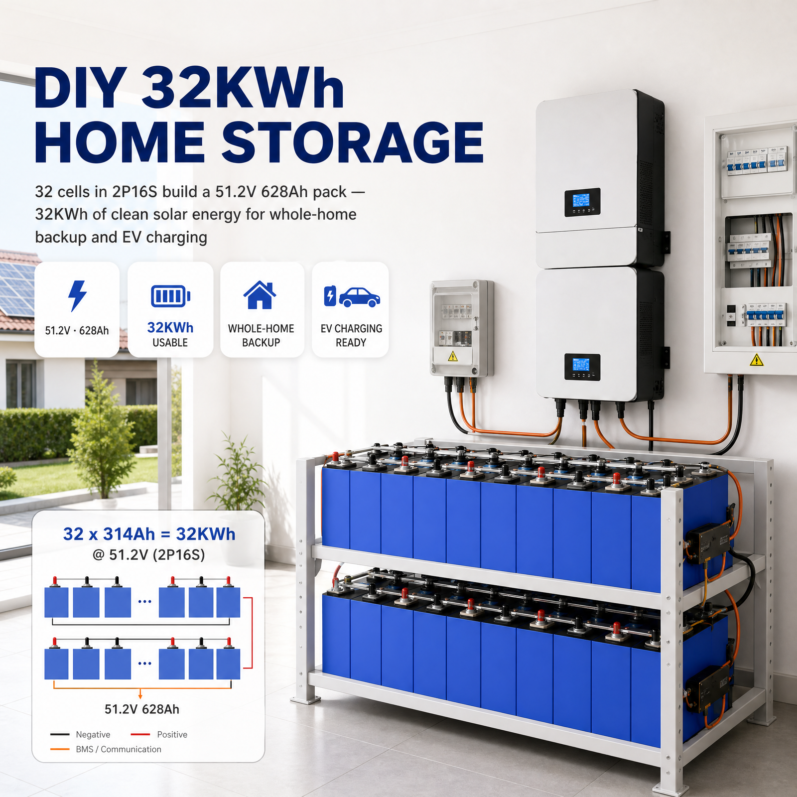 Europe Warehouse Eu Stock Ready to Ship MB31 314Ah Lifepo4 Battery Cell Evemb31/314A 3 De 314 Ah Home Solar Lithium Lifepo4-Akku - image 4