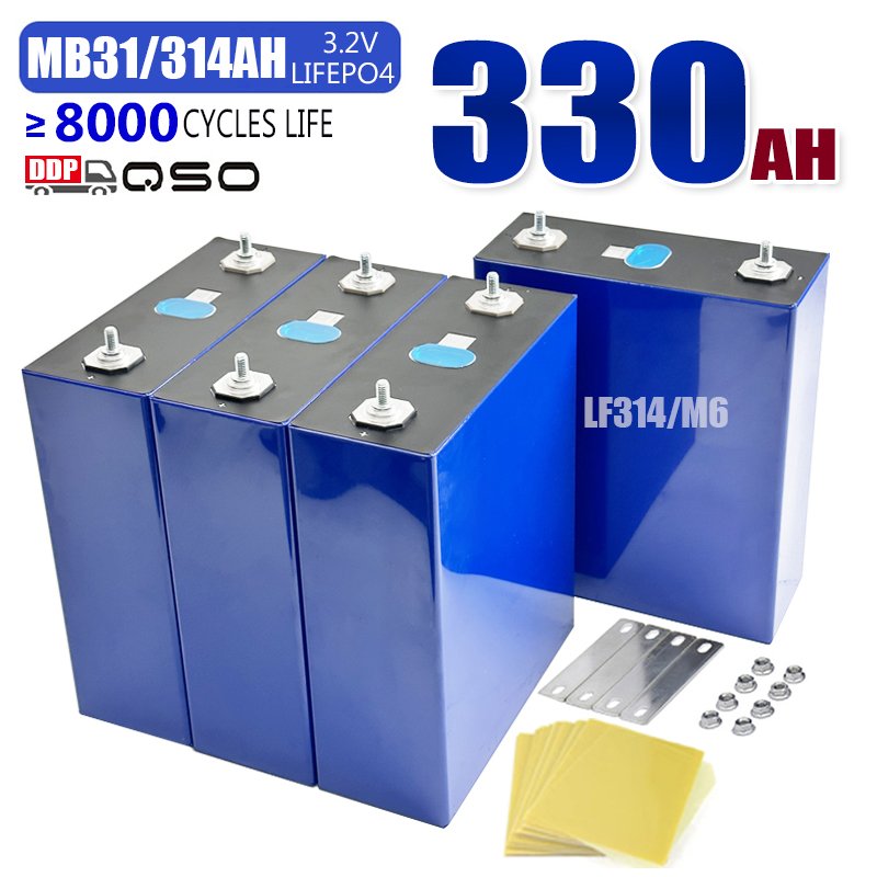 QSO Cellule Lifepo4 Mb31 314Ah M31 Mb32 Calb/Eve314AH/324Ah 3 2V 340 324 314 AH a Ogniwa 320Ah 3.2V Lifepo4 Lithium Battery Cell