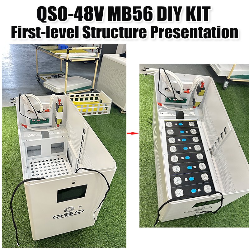 QSO Eu 628Ah MB56 DIY Box Kit Accu With 16S JK BMS Solar 30KWh 33KWh Caja De Bateria 48 Volt 51.2V 48V LiFePO4 Battery Rack Case - image 3