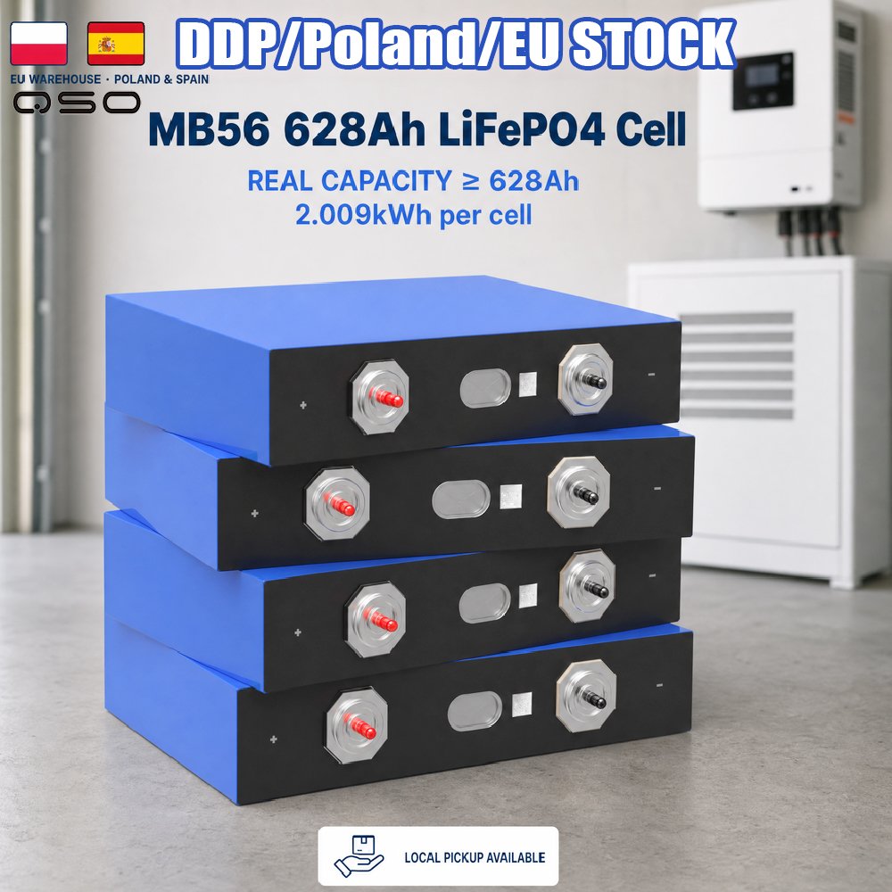 DDP Eu Stock Mb56 Lifepo4 MB65 Battrey MB51 628 Ah Grade a Evemb56 628Ah Lifepo4-zelle Lithium Iron Phosphate Battery 660Ah Cell
