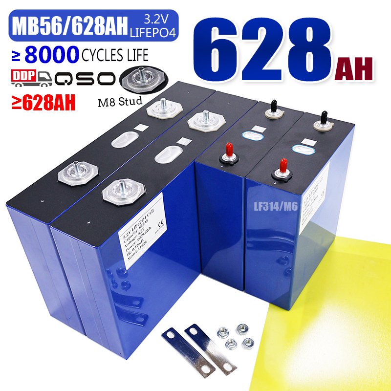 QSO Grade a Eu Stock DDP Lifepo4 MB56 668Ah LFP 668 628 AH Celda 3.2V 4nrgy Pl Mb65 Lithium Evemb56 625Ah Lipo4 628Ah 660AH Cell