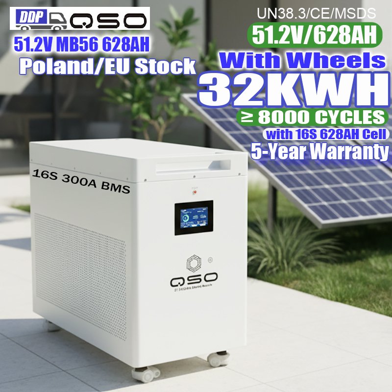 Eu Stock MB56 32KWh 51.2V Lithium Ion Battery Pack 4nergy 29.8 32 KWh Kw off Grid Complete Solar System for Home Energy Storage