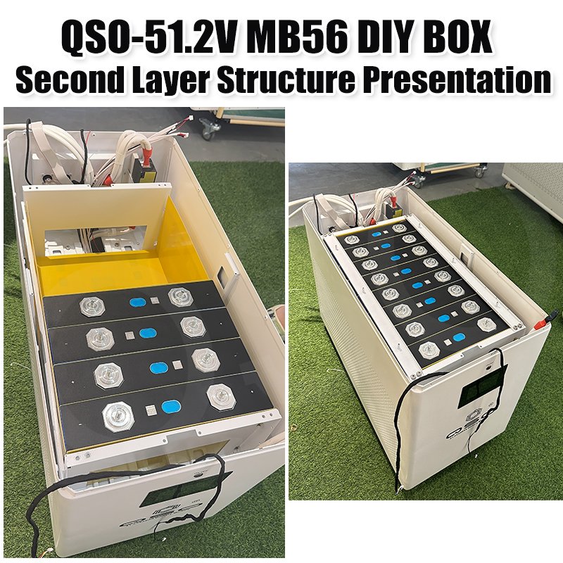 QSO EU 32kWh DIY Battery Case 32kwh 16S 51.2V 628Ah Stromspeicher Box with 300A BMS Compatible with 628Ah MB56 LiFePO4 Cells - image 5