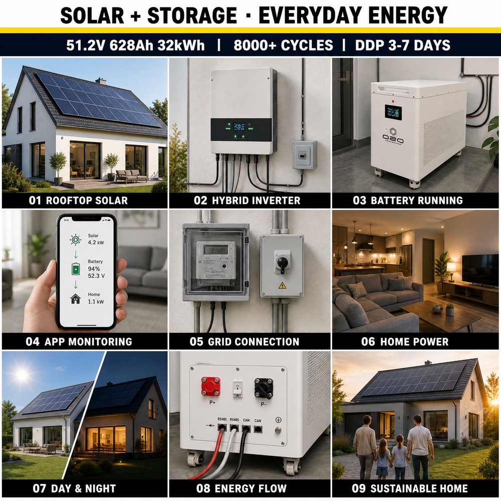 Poland Stock DDP 32kwh 64kwh Lithium Litio Batteria Da 51 20Kwh 96kwh 51.2V660Ah 34kwh 32Kwh-batterij 51.2V Lifepo4 Battery Pack - image 6