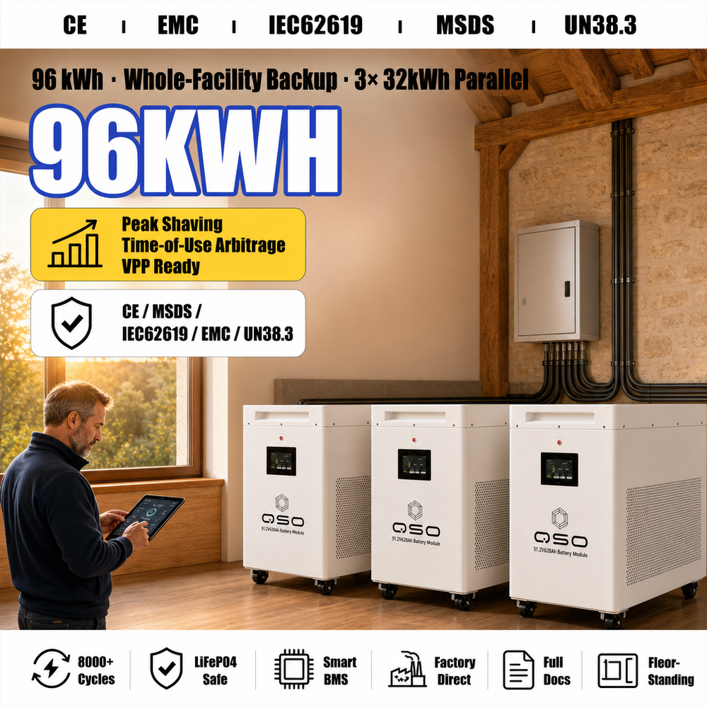 2027 Eu Stock DDP 32Kwh 628AH 32Kw Bateras Para Kit 36Kw Solar Bateria De 36 kw 30 32 KWH Lithium 51.2V 48V Lifepo4 Battery Pack