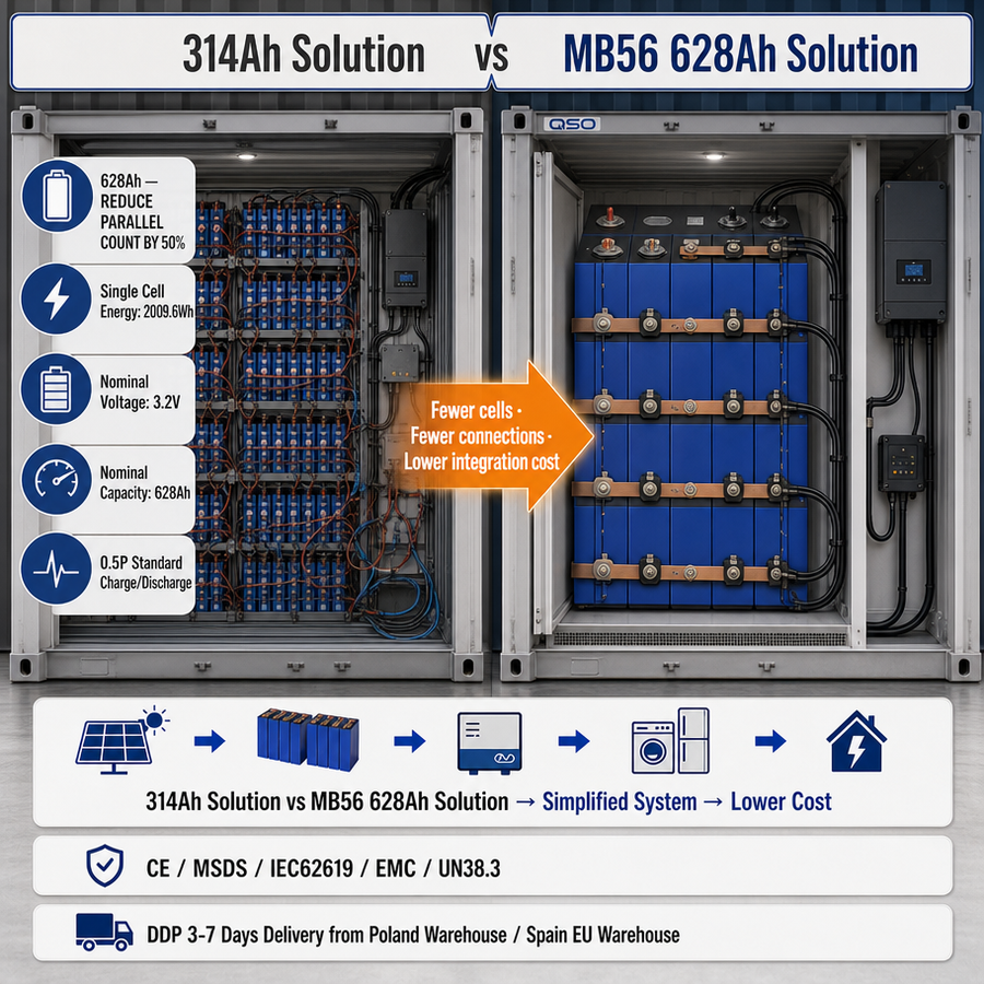 Eu Poland MB56 628AH Lifepo4 Battery Cell Fast-Track Installation Design for Solar Farm ESS Storage Systems Wholesale Direct Buy - image 3