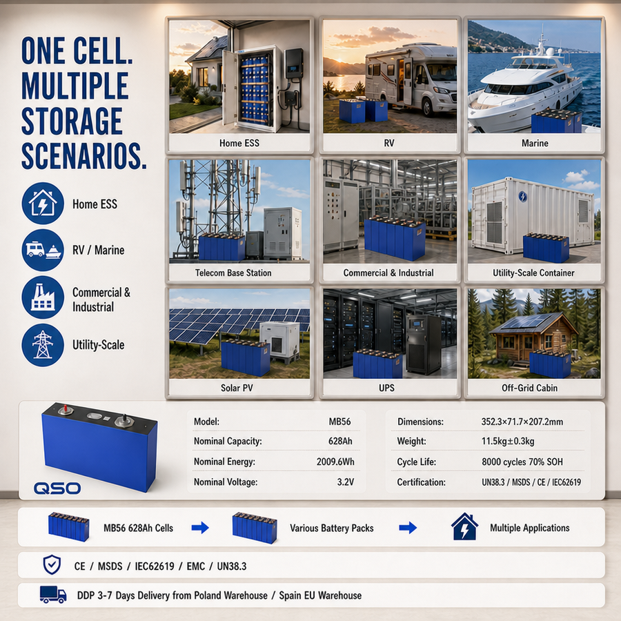 Eu Poland MB56 628AH Lifepo4 Battery Cell Fast-Track Installation Design for Solar Farm ESS Storage Systems Wholesale Direct Buy - image 6
