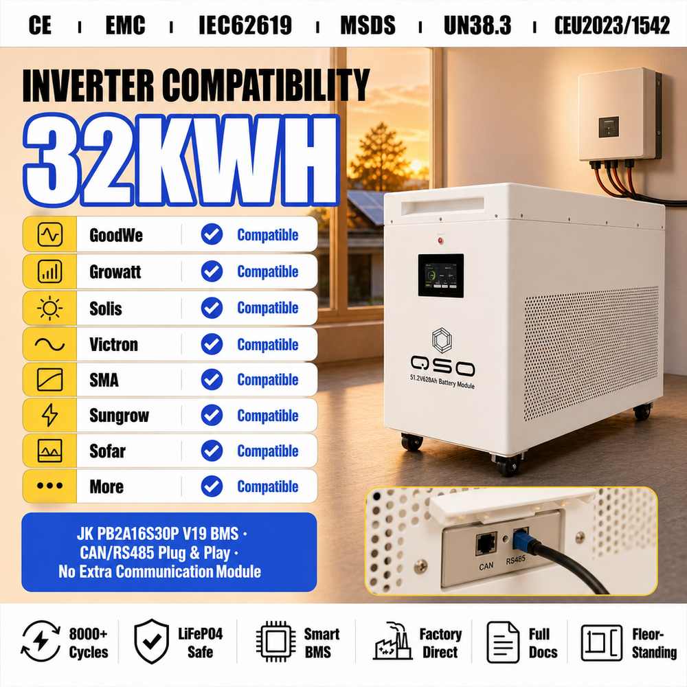 2027 Trend Product 51.2V MB56 32Kwh 32 KWH Magazyn Energii 30Kwh All in One in Stock Eu 600AH 48V Lifepo4 Lithium Battery Pack