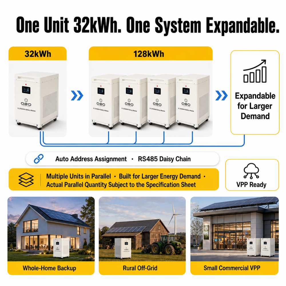 2027 Trend Product 51.2V MB56 32Kwh 32 KWH Magazyn Energii 30Kwh All in One in Stock Eu 600AH 48V Lifepo4 Lithium Battery Pack - image 5